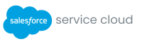 Salesforce Service Cloud logo featuring the blue Salesforce cloud icon.