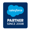 Salesforce Partner since 2008 badge.