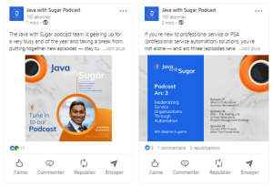 Podcast LinkedIn posts