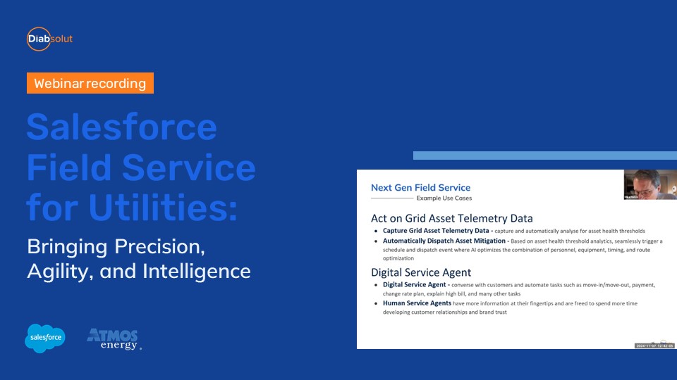 Webinar recording: Salesforce Field Service for utilities.