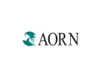 ORN logo featuring a teal circle with a surgical figure and the text “AORN” in black uppercase letters.