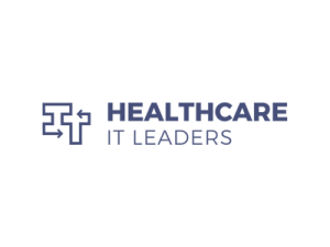 Healthcare IT Leaders logo with a geometric icon on the left and the words “HEALTHCARE IT LEADERS” in bold blue lettering.