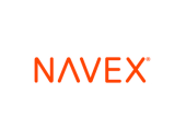NAVEX logo with the company name in bold, bright orange uppercase letters.