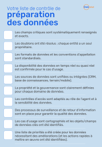 Liste de contrôle de préparation des données