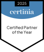 Badge Certinia Partenaire de l’année 2025