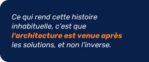 L'aspect accidentel : l'architecture est venue après les solutions