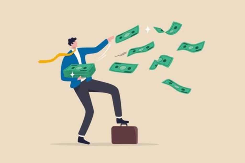 AI Spending: money being thrown in the air without a cap